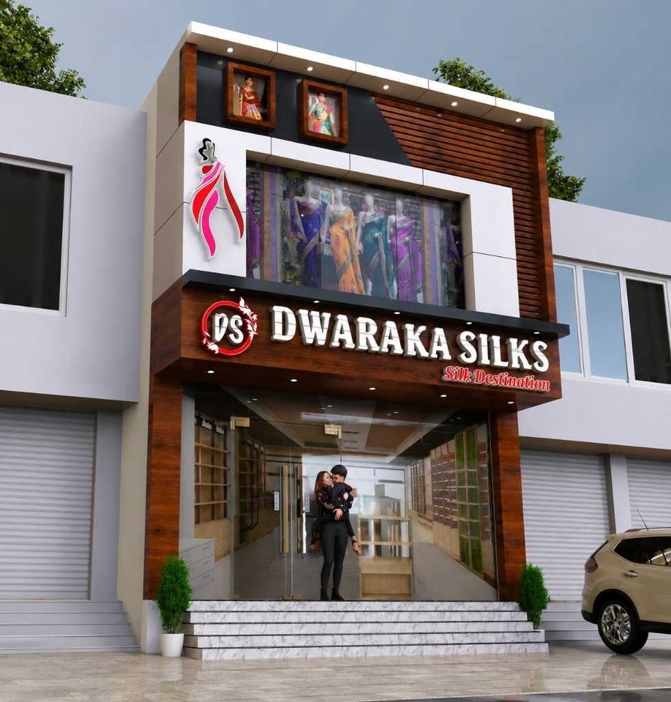 Dwaraka Silks Storefront ACP Cladding by Shree Ram Advertising Patna